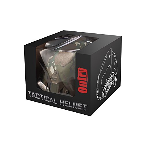 Outry Tactical Fast Helmet, Adjustable Abs Helmet With Side Rails And Nvg Mount, Fast Ballistic Helmet For Airsoft Paintball Hunting Shooting Outdoor Sports (Multicam/Cp) #TOP6
