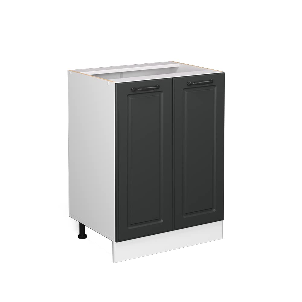 Vicco Kitchen base cabinet Raul, Anthracite country house, 60 cm without worktop, for flexible combination within modular kitchen systems