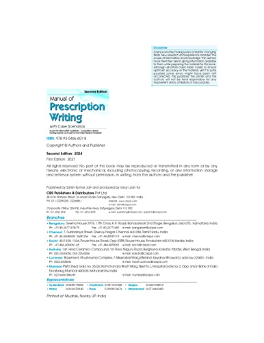 Image of Manual Of Prescription Writing With Cases Scenarios 2Ed (Pb 2024): 2