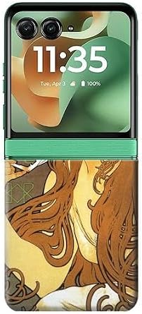 R0969 Alphonse Mucha Job Case Cover for Motorola Razr 70+,60+, Razr+ 2026, 2025, 2024 Multicolor