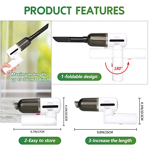 Yozreo Vacuum Bug Catcher Spider And Insect Traps Catcher Foldable Bugs Pest Control,Insects And Handheld Bug Catcher With Brush Head Fluke For Stink Bug,Beetle,White Pest Suction Trap #TOP5