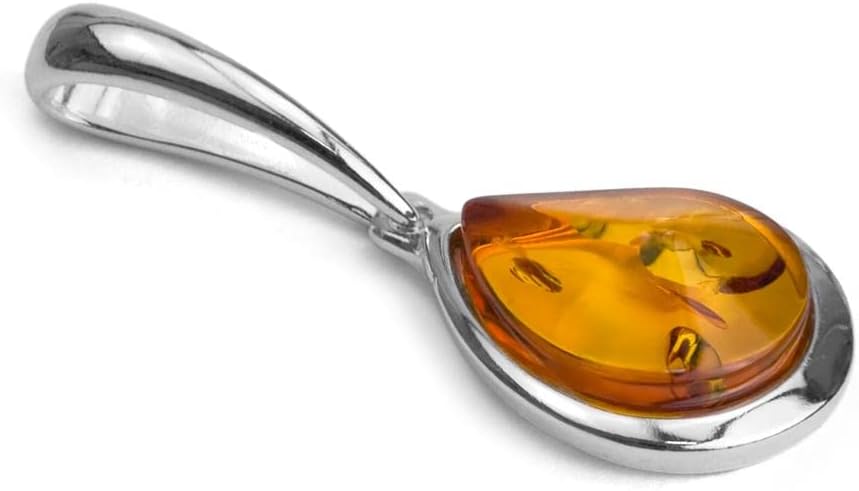 Ian and Valeri Co. Amber Sterling Silver Teardrop Set Stud Earrings Pendant Necklace 18 Inches - Image 8