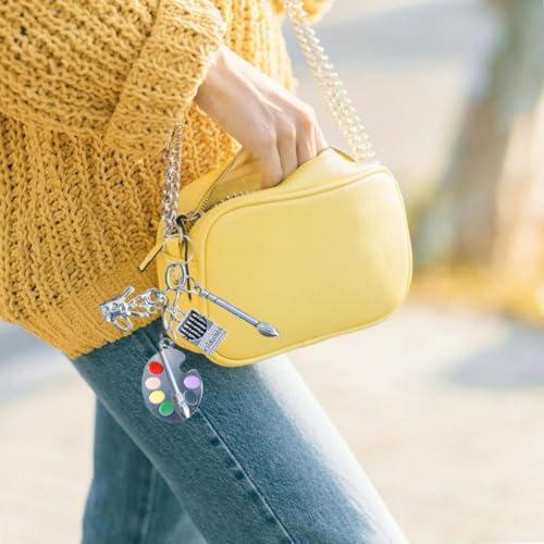 JFangZHZH Llavero Paleta de Pintor,Regalos para Pintores,Llavero Plateado de Pintura,Accesorios para Artistas,para Adolescentes y Estudiantes - imagen 2