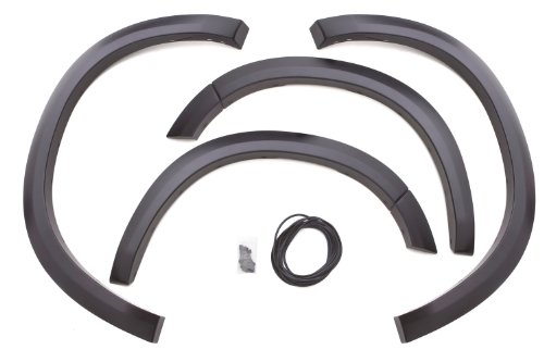 Lund SX202S Elite Series Black Sport Style Standard Front and Rear Fender Flare - 4 Piece