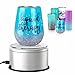 Cup Display Stand Turner For Tumblers, USLINSKY Battery/USB Operated 360 Degree Rotating Display Base, Electric Cup Spinner Machine Silver Mirrored Top For Bling Bling Glitter Tumbler Cups
