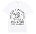 Feral and Unhinged Moms Club Funny Skeleton Coffee Messy bun Comfort Colors Adult Heavyweight T-Shirt