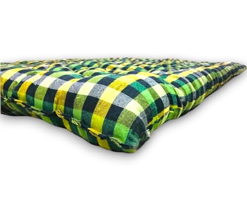 Image of ATOOTFUSION Large Soft Cotton Mattress | Foldable Lightweight Sleeping Mattress | Ideal for Guest Use and Hostels | Multicolor Super Queen Gadda (78x60 Inches)