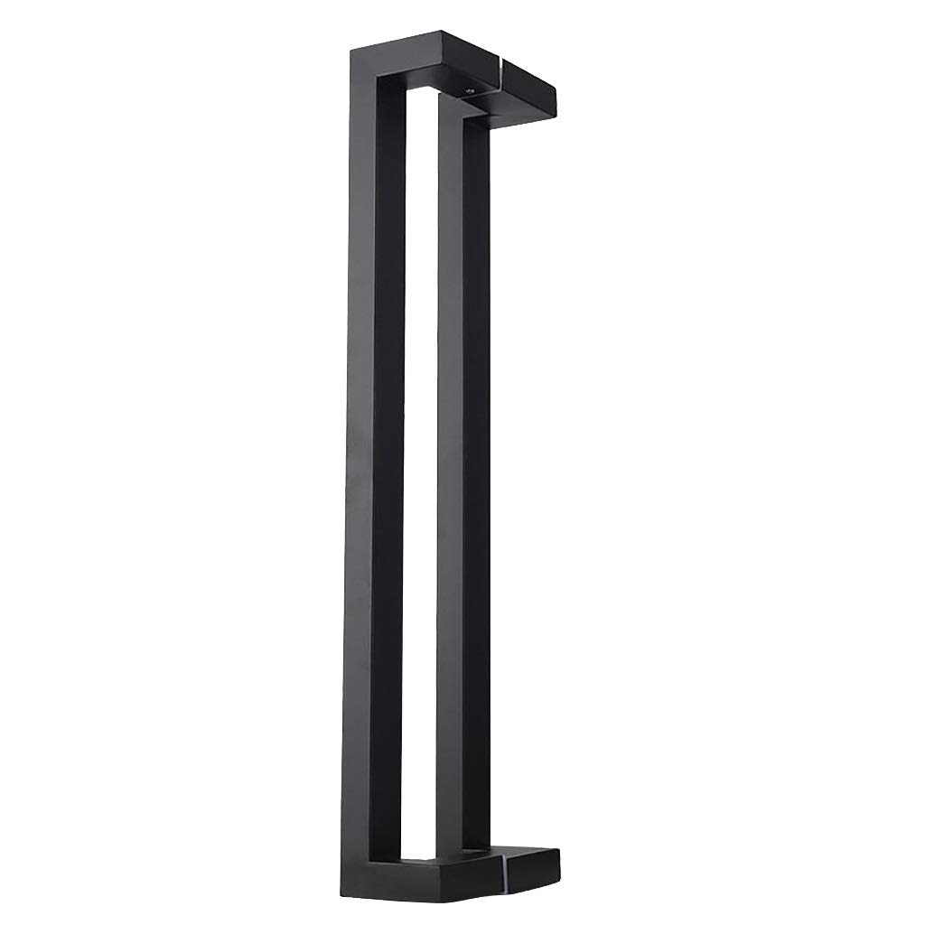 Poignée de porte en verre acier inoxydable 304 noir rampe pousser tirer