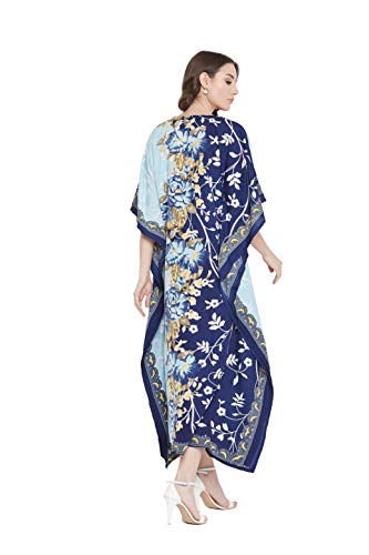 Image of Oussum Women Polyester Casual Long Plus Size Beach Caftan Cover Up Maxi Dress 1X-3X Summer Kaftan Dresses for Women