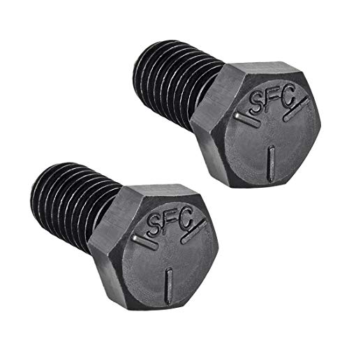 Image of uxcell 1 /2''-13 * 1'' Hex Head Screw Bolts Fastener Grade 5 UNC Carbon Steel Black 2pcs