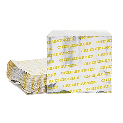 300-Pcs Disposable Foil And Paper Hot Dog Holders And Hamburger Wrappers Combination Pack, Grease-Resistant Food Bags To Keep Food Hot For Party, Event (3 Designs) #TOP7