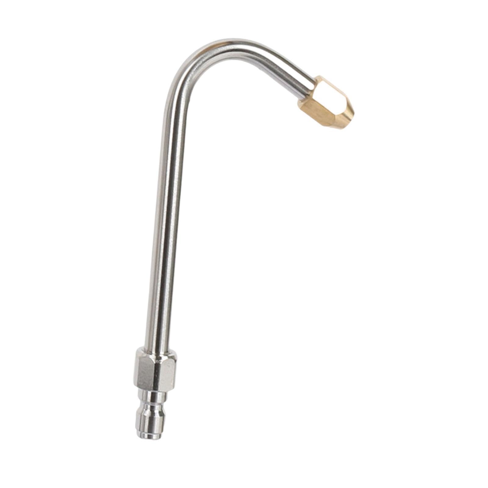 OJIVA Curved Head Pressure Washer Lance Spray Extension Rod, Stainless Steel and Copper, 15 cm, with 1/4 Quick Connector, 25 Degree Angle Nozzle-picture-14