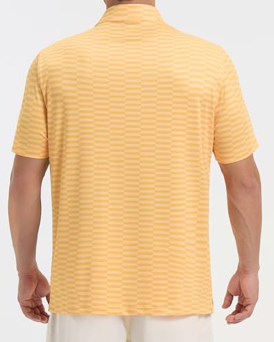Golf Polo Shirts for Men - Print Moisture Wicking Quick Dry Short Sleeve Collared Polo Shirts for Golf Tennis Wear4
