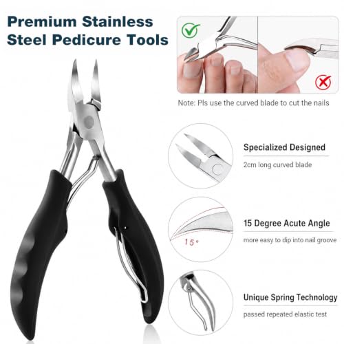 Image of MAYCREATE 10 Pcs Nail Clipper Set for Ingrown Toe Care with Pedicure File