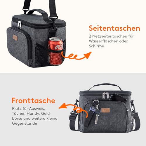 Lifewit Isolierte Kühltasche 9/15/27/32L, Lunchtasche, Kühlbox Faltbar – Ansicht 5