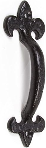 Antique Iron Pull Handle Fleur De Lys 7