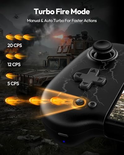 VOYEE Switch Controllers for Switch/OLED, with Hall Effect Joystick Black - 3