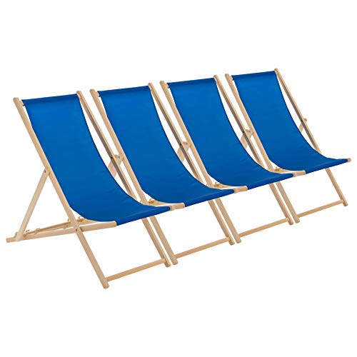 Tumbona de madera para exteriores, tumbona de lona para adultos, perfecta para jardín, patio, playa y camping, cómoda silla individual