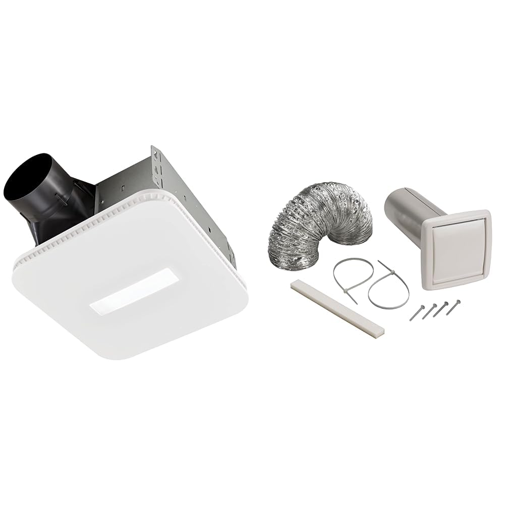 Broan-NuTone AE110LK Ventilation Fan u0026 Available NuTone WVK2A Flexible Wall  Ducting Kit for Ventilation Fans, 4-Inch - Amazon.com