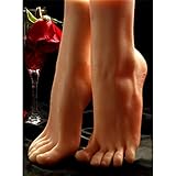 AFYH 1 Paire Réaliste Silicone Mannequin Pied, Beaux Pieds pour Femmes 1: 1 Production de Moule inversé de Beau Pied, 36A Petits Pieds avec Une Texture Claire