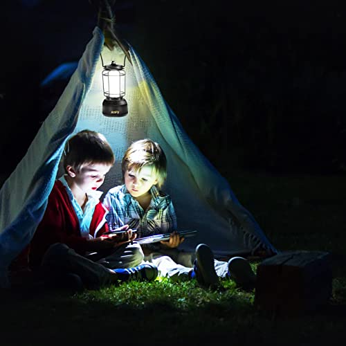 Led Electric Camping Lantern, Portable Rechargeable Hanging Lamp, Ipx4 Flashlight For Emergency Hurricane Power Outage Home Survival Kit Outdoor Hiking Fishing, Retro Night Light W/ 3600Mah Power Bank #TOP5