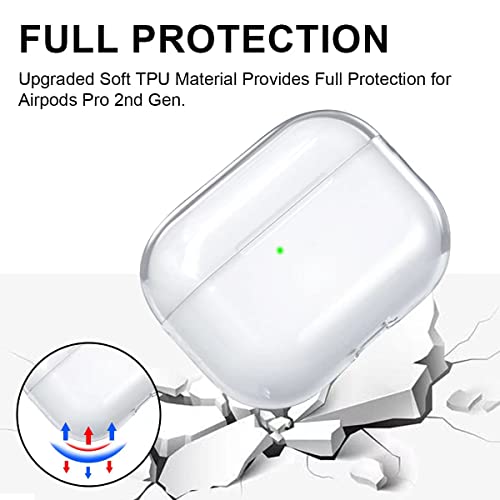 Oetker Compatible Airpods Pro 2Nd Generation Case Clear, Soft Shockproof Airpods Pro 2 Case 2022 Protective Cover With Hand Strap Lanyard Transparent Airpod Pro 2 Gen Case Skin For Women Men #TOP2