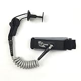 Tribe Bodyboarding QD (Quick Detach) Bicep Leash (Black/Gray, S)