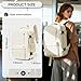 Vacuum Compression Backpack, Travel Vacuum Backpack with Electric Vacpack Pump, Flight Approved Carry On Personal Item Suitcase Luggage for Men Women, Beige, Small