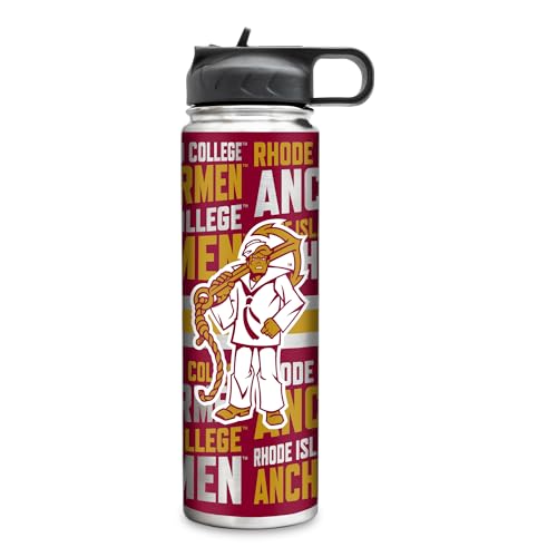 Rico Industries NCAA Rhode Island College Anchormen Standard 22oz Stainless Steel Tumbler with Lid - Great For Coffee, Tea, Water or Cocktails