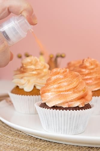 RUF Feenstaub Rot, roter Deko Glitzer essbar, glitzer Pumpspray für einen funkelnden Rot-Schimmer auf Plätzchen, Süßspeisen und Torten, 10g Flasche