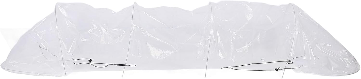 Garden Tunnel Shade Net Cover, Portable Greenhouse Protection from Sun Heat with 6 Circle Stakes and Drawstring, for Vegetables Plant Cover in Outdoor (PE Steel Insulation Style)