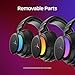 HyperX Cloud Flight 2 – Wireless Gaming Headset, Customizable RGB Lighting with Removable Earcup Plates, up to 100 Hours of Battery Life, 2.4GHz & Bluetooth, Multi-Platform Compatibility - Black