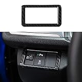 Thenice for 10th Gen Civic ABS Carbon Fiber Style Forward Collision Warning FCW Electronic Stability Control ESC Switches Button Decoration Trim for Honda Civic 2020 2019 2018 2017 2016