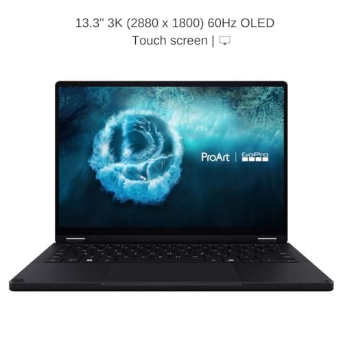 Image of HIDevolution [2026] ASUS ProArt PX13 GoPro HN7306EAC Black 13.3 inch 3K OLED Touch, 3.0 GHz Ryzen Al Max+ 395, AMD Radeon, 128 GB LPDDR5X RAM, 1 TB PCIe SSD, Windows 11 Pro