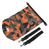 ZAWELIYO 20L Wasserdichter Packsack, PVC-Material, Tarnung, Schultergurt, für Camping, Wandern,...