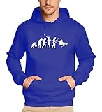 Coole-Fun-T-Shirts Sweatshirt SNOWBOARD Evolution Hoodie, blau, S, 10719_Blau-Hoodie_GR.S