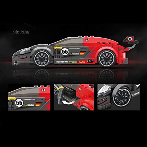 Koyae Technik Rennwagen Bausteine Bausatz, Sportwagen Modell mit 329 Klemmbausteine Kompatibel mit Lego, Sammlerstücke – Bild 8