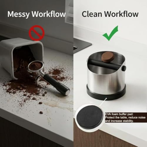 Caja de café con barra extraíble distribuidor cepillo y paño 5