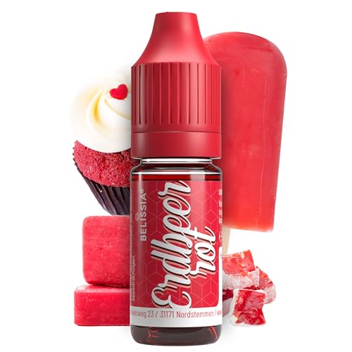 Belissia Lebensmittelfarbe Erdbeerrot - 10ml flüssig & hochkonzentriert - Lebensmittelechte Speisefarbe zum Backen, Kochen, Fondant & DIY - vegan, stark färbend, geschmacksneutral