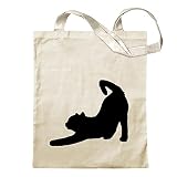 Kiwistar Animal de compagnie domestique Sac de jute - imprimé Proverbes Motifs de énonciations Sac en coton Sac à provisions de remise en forme à l'école suspendu sur une longue poignée