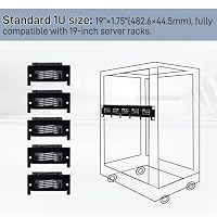 GeeekPi 19 Zoll 1U Rackmount für Raspberry Pi 5/4B/3B+/3B, mit abnehmbaren Fronthalterungen, kompatibel mit 19 Zoll Serverschränken – Ansicht 3