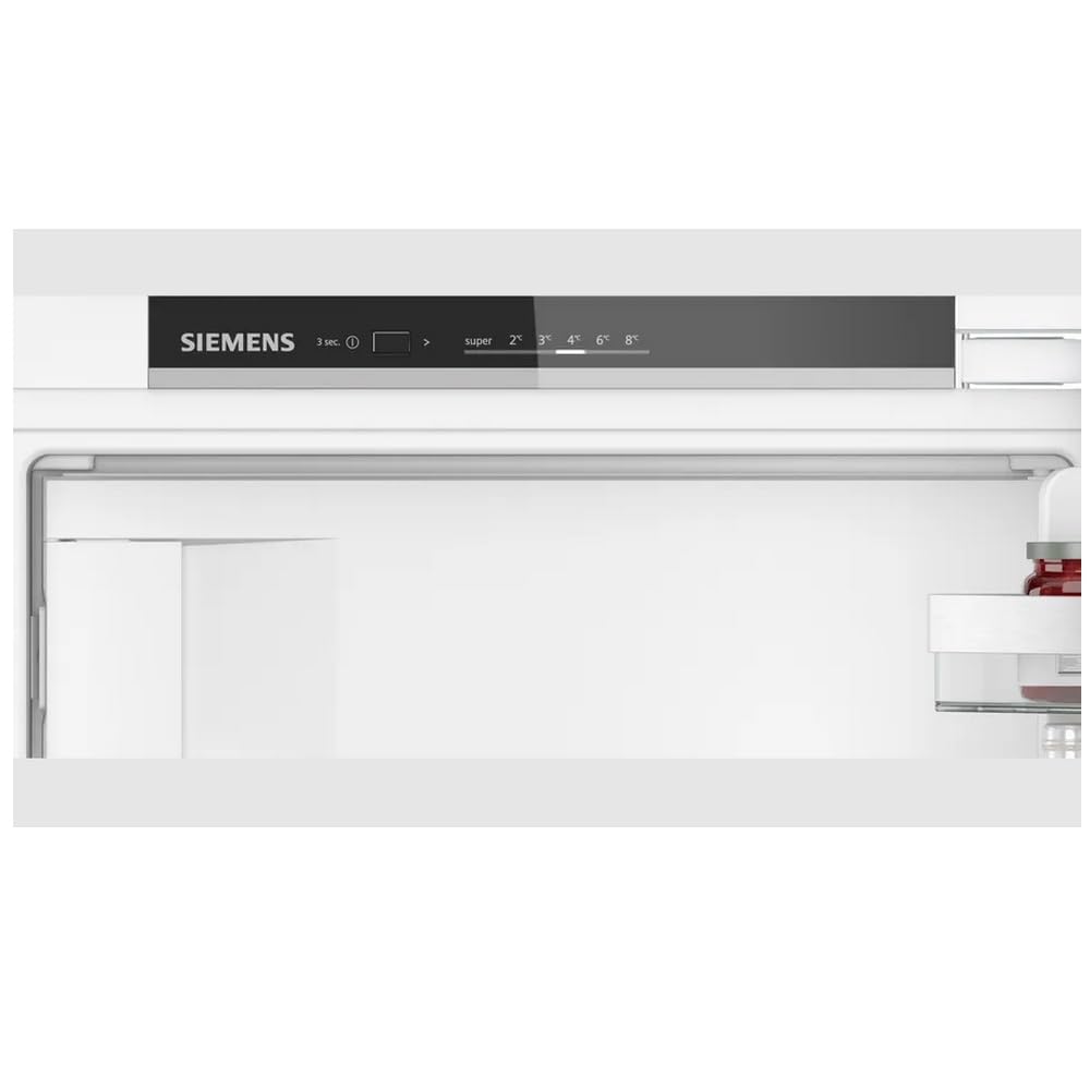 Siemens KI32LVFE0 Frigorifero da incasso iQ300, refrigeratore automatico integrato con congelatore, 102 x 56 cm, raffreddamento da 132 l, congelatore da 15 l, freshBox, illuminazione LED, superCooling