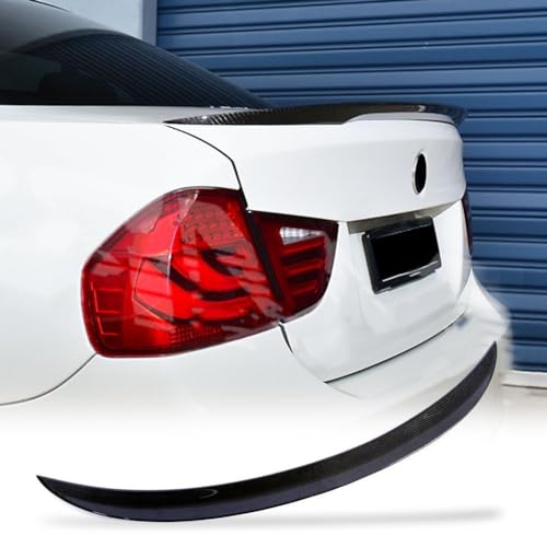 MCARCAR KIT E90 Real Carbon Fiber Trunk Spoiler Compatible with 2005-2012 BMW 3 Series E90 & E90 M3 Sedan Rear Boot Lid Highkick Wing Lip Factory Outlet