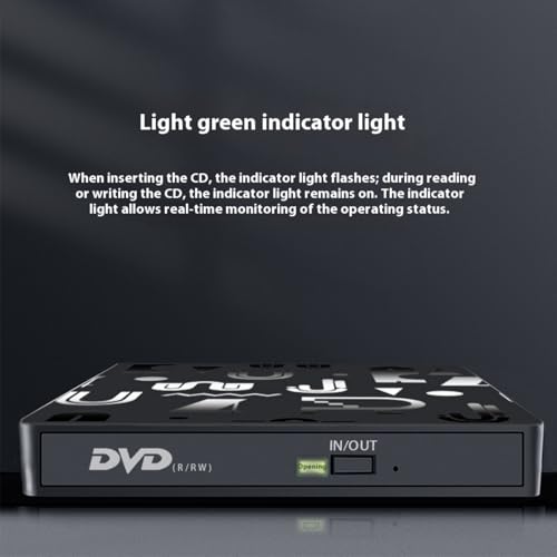 Graveur DVD externe portable USB C lecteur CD pour ordinateur portable Windows Mac - 5