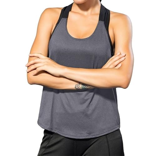 Generisch Plain Yoga Tank Top for Women Quick Dry Sports Cam