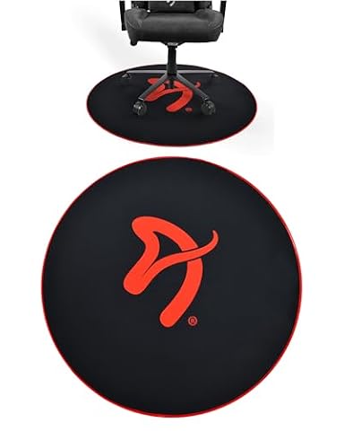 Arozzi Zona Floor Pad, Protects Floor from Office/Gaming Chairs, Noise Dampening Surface - Black/Red