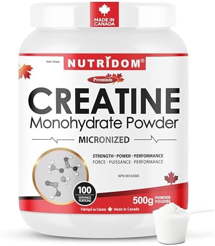 Nutridom Micronized Creatine Monohydrate Powder | 500g | 5g per S...