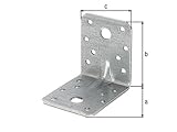 Winkelverbinder 70 x 70 x 55 x 2,5 mm für Schwerlast mit Sicke Steg Winkel - 50 Stück