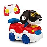 Kiddolab 2-in-1 Puppy Racer - Remote Control Dog & Car Interactive Toy - Straight Driving Car Mode, Wobbling Doggy Mode - Fun Musical Toys with Lighted Eyes - for Boys & Girls 18 Months Old & Above