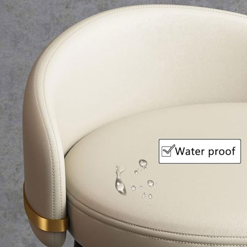 Tabouret de comptoir en PU moderne avec repose-pieds et dossier - 4